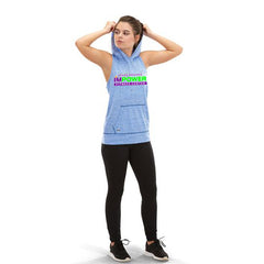 Ladies Sleeveless Hooded Tank I'MPower