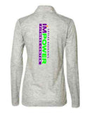 Ladies 1/4 zip Pullover with BACK LOGO - I'M POWER