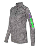 Ladies 1/4 zip Pullover with SLEEVE LOGO - I'M POWER