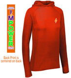 Ladies Lightweight Waffle Hooded Pullover I'MPower