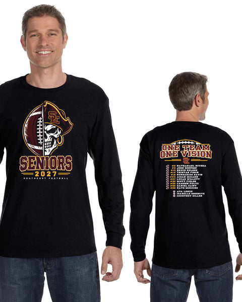Southeast Senior Football and Cheer Long Sleeve T-shirts