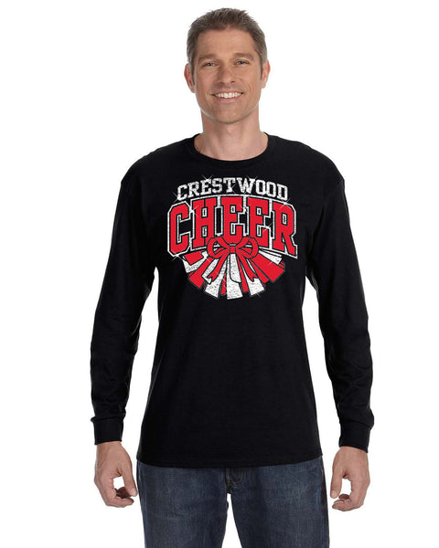 Crestwood Cheer Glitter Long Sleeve T-Shirt