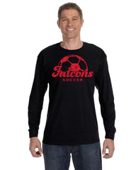 Field Distressed Soccer Ball Long Sleeve T-shirt