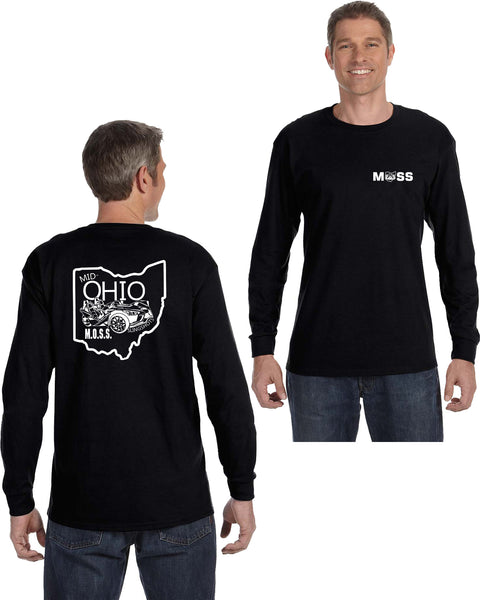 MOSS: Adult Long Sleeve T Shirt (Front and Back Logos)