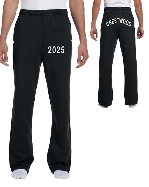 Crestwood Seniors Open Ankle Sweatpant (Front and Back)