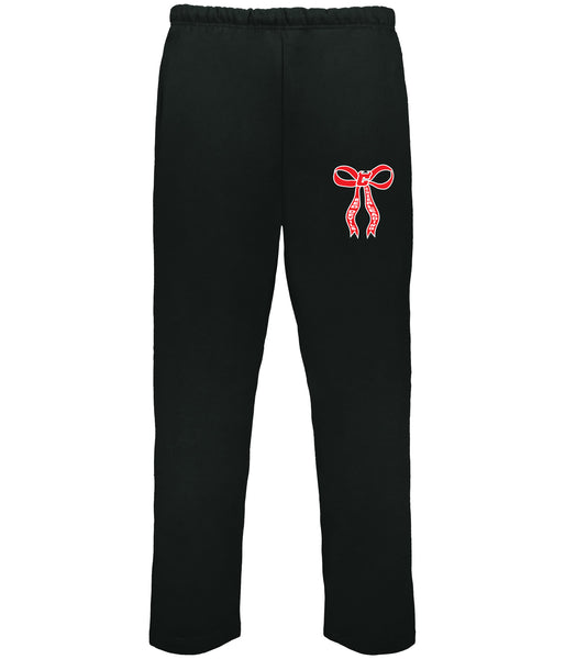 Crestwood Cheer Bow Open Bottom Fleece Pant