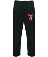 Crestwood Cheer Bow Open Bottom Fleece Pant