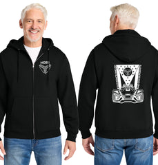 MOSS: Full Zip Hood (Front & Back Logo)