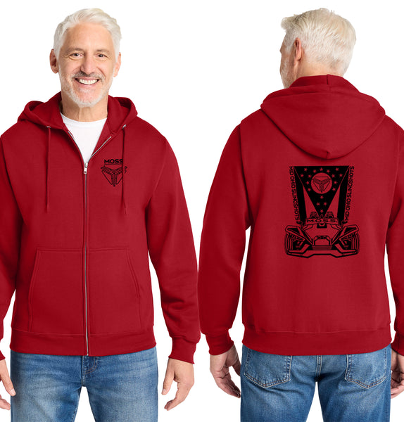 MOSS: Full Zip Hood (Front & Back Logo)