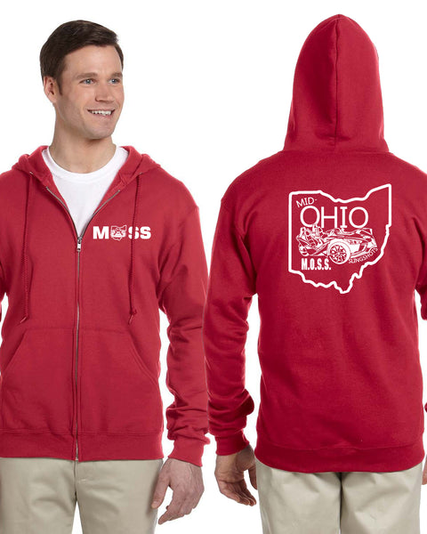 MOSS: Full Zip Hood (Front & Back Logo)