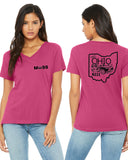 MOSS: Women's V-Neck (Front & Back Logo)