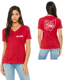 MOSS: Women's V-Neck (Front & Back Logo)