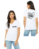 MOSS: Women's V-Neck (Front & Back Logo)